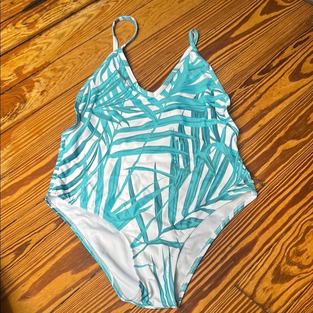 Tropical Print One-Piece Swimsuit
